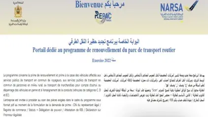 Lancement du programme de renouvellement du parc du transport routier 2023