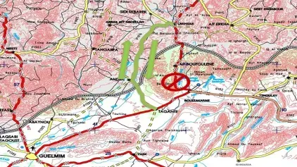 Déviation localisée de la circulation routière sur la route nationale n°1 reliant Lakhssas et Tagant à travers Bouizakarne, 9province de Guelmim