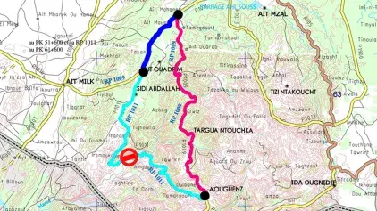Communiqué de presse concernant l’interdiction de la circulation sur RP 1011 dans la Province de Chtouka Ait Baha