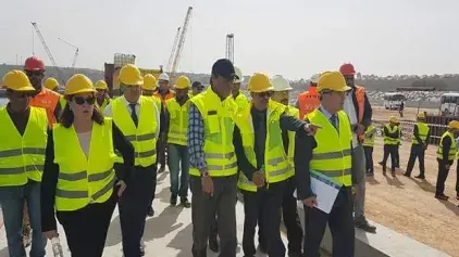 Monsieur Abdelkader AMARA visite le chantier du Nouveau Port de Safi