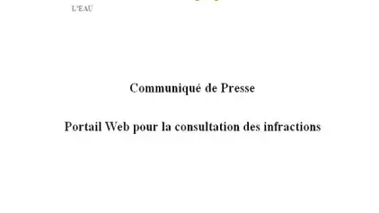 Mise en place d’un portail Web pour la consultation des infractions