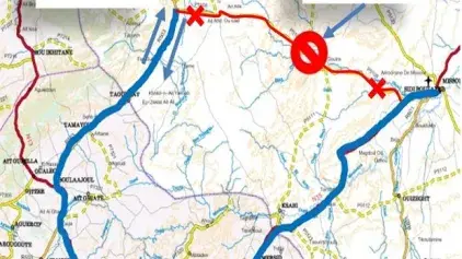 Communiqué de presse  Relatif à la coupure provisoire de la Route Provinciale n°5108  reliant Missour à Njil dans la Province de Boulemane