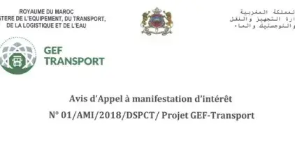 Avis d’Appel à manifestation d’intérêt N° 01/AMI/2018/DSPCT/ Projet GEF-Transport