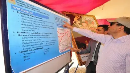 Visite de travail de M. le Ministre de l’Equipement, du Transport, de la Logistique et de l’Eau au projet de  la voie express Al Hoceima- Taza