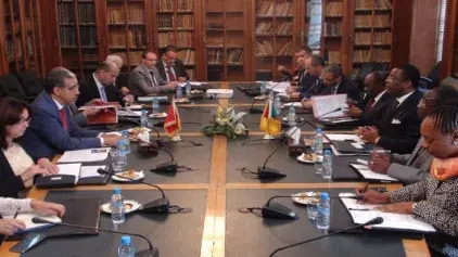 Mr AZIZ RABBAH reçoit SE Mr EDGARD ALAIN MEBE NGO'O, Ministre Camerounais des Transports