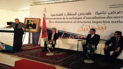 Démonstration à Rabat de la technique japonaise "Ninja Tech", spécialisée dans l'auscultation des ouvrages d'art