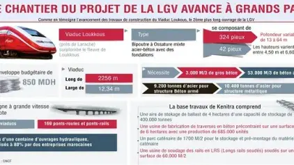 Le projet de la ligne à grande vitesse Tanger-Casablanca enregistre un avancement global de 78 pc