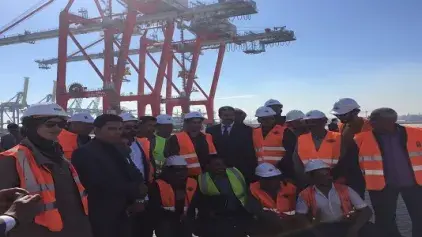 M. le Ministre effectue une visite au chantier du Terminal à Conteneurs 3 (TC3) du Port de Casablanca