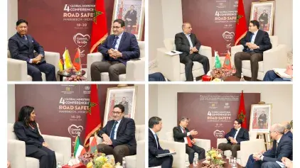 ​المؤتمر الوزاري العالمي الرابع للسلامة الطرقية: السيد قيوح يجري مباحثات مع عدد من نظرائه